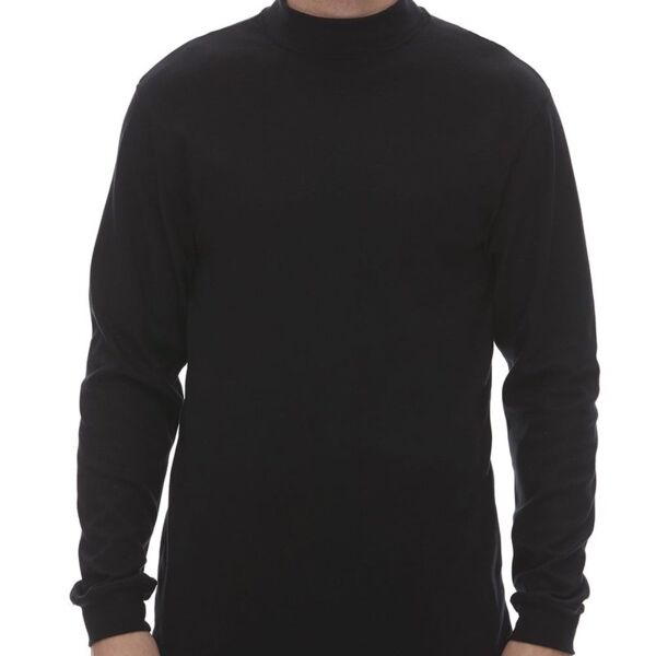 Jersey Interlock Mockneck Long Sleeve T-Shirt Thumbnail